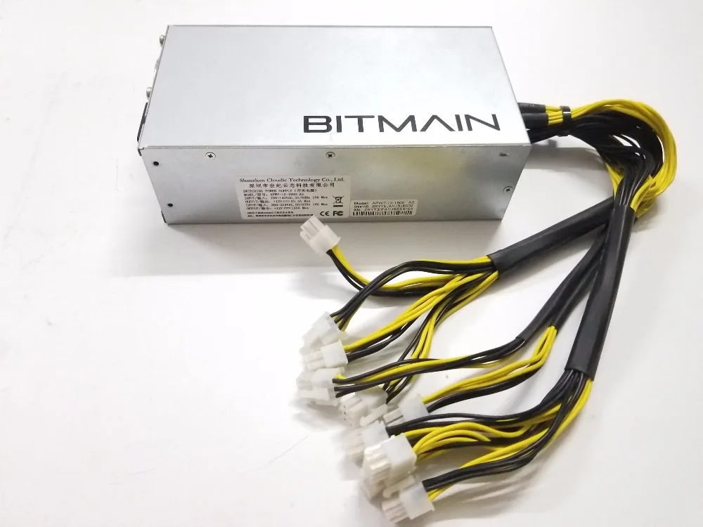 Блок питания YUNHUI BTC LTC DASH BITMAIN APW7 1800 Вт для Antminer S9 S9i Z9 L3 + D3 T9 E3 Innosilicon A9 D9 A10 ETH PSU|max b|max