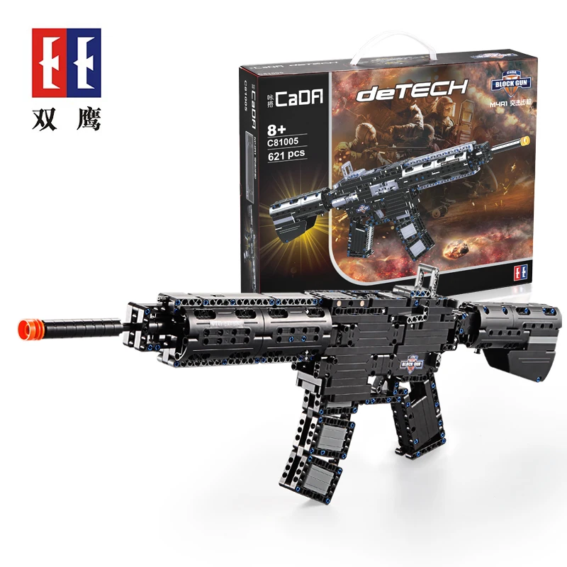 Строительный блок MP5 617 шт. строительный пистолет снайперская винтовка CS игрушка