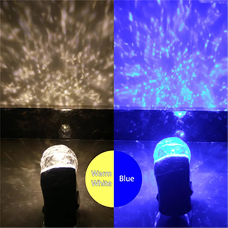 Светодиодные Праздничные проекторы синий/теплый белый огонь лазерный пейзаж