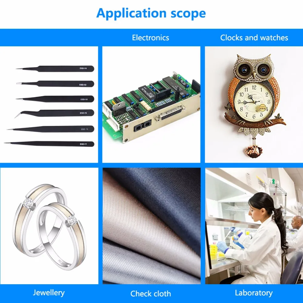 Антистатический пинцет из нержавеющей стали точный ручной электрический утюг