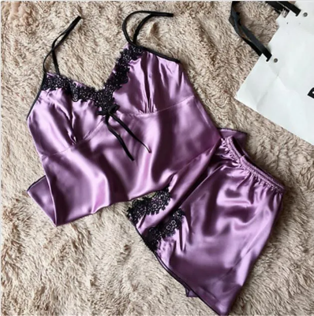 Женские кружевные пижамные комплекты новинка пикантная одежда для сна из 2