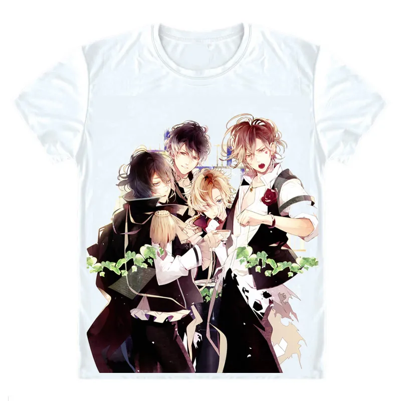 Style 8 Coolprint аниме рубашка DIABOLIK LOVERS Diaborikku Ravazu футболки с коротким рукавом Komori Yui Sakamaki Kanato Косплей Motivs рубашки - Цвет: Style 8
