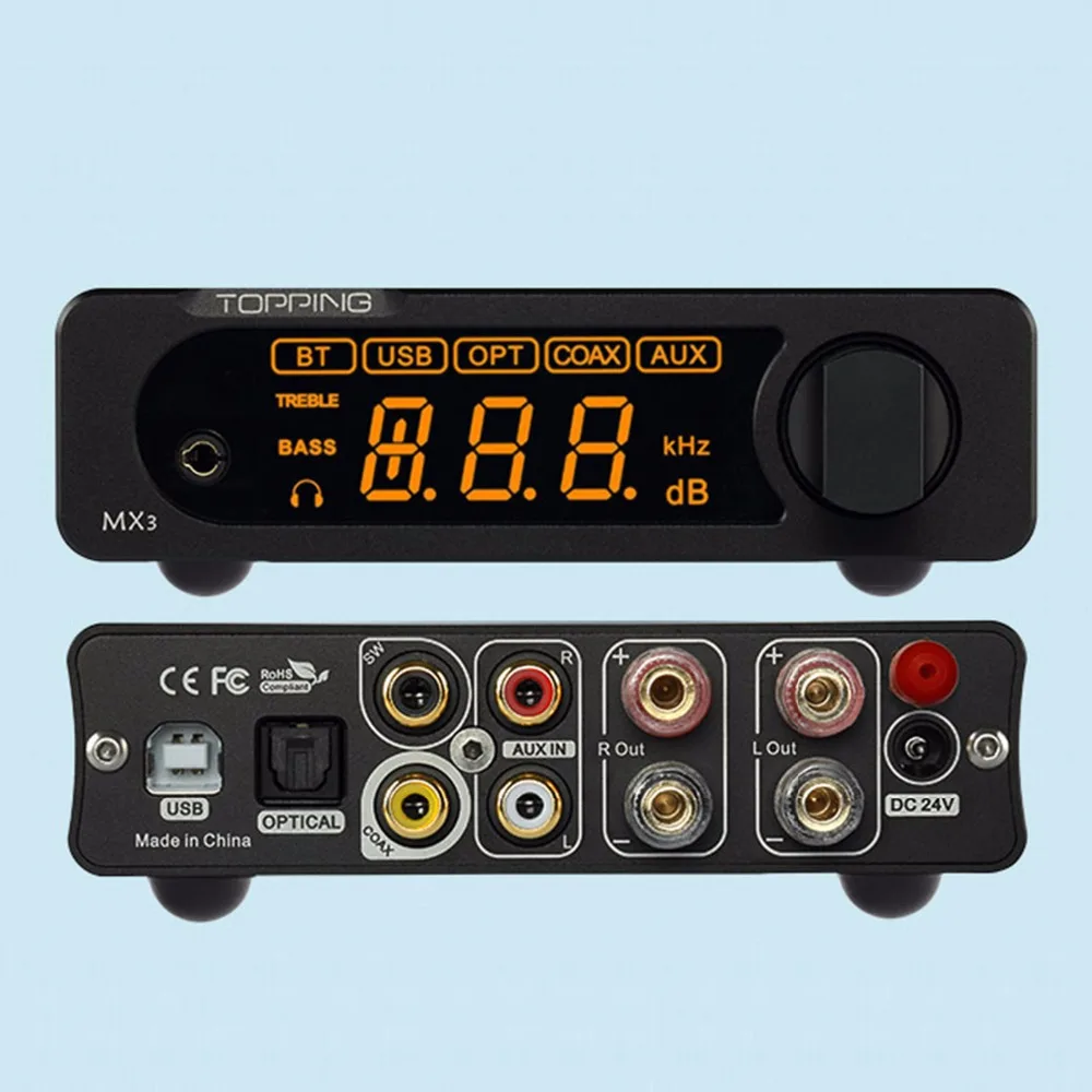 TOPPING MX3 TDA7498E Мини Многофункциональный Bluetooth цифровой Hi Fi аудио усилитель 40 Вт * 2 USB