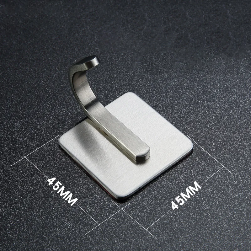 5 PCS 304 Stainless Steel Self Adhesive Hooks Kitchen Bathroom Shower Hanger for Towel Key and Kitchenware | Обустройство дома