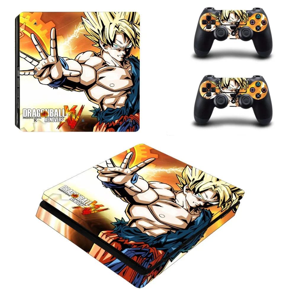 Аниме Dragon Ball Super Z Goku PS4 Slim Skin Наклейка для консоли Sony PlayStation 4 и контроллеров