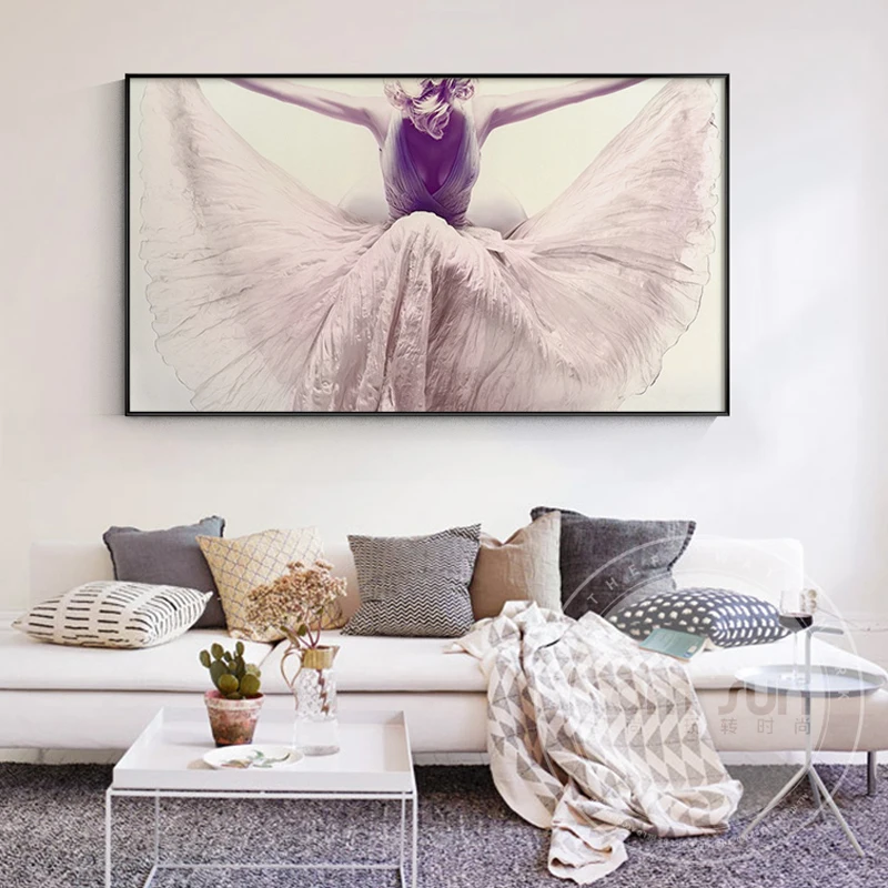 

Elegant ballet dancer Cuadros Decoracion Canvas Wall Art Picture for Living Room Studio Aisle Modern Home Poster And Print