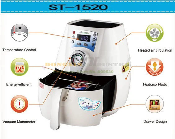 

DHL Free Shipping,sunmeta ST-1520-PC 3D Mini Multifunction Sublimation Machine With Phone Case Heat Transfer Parts