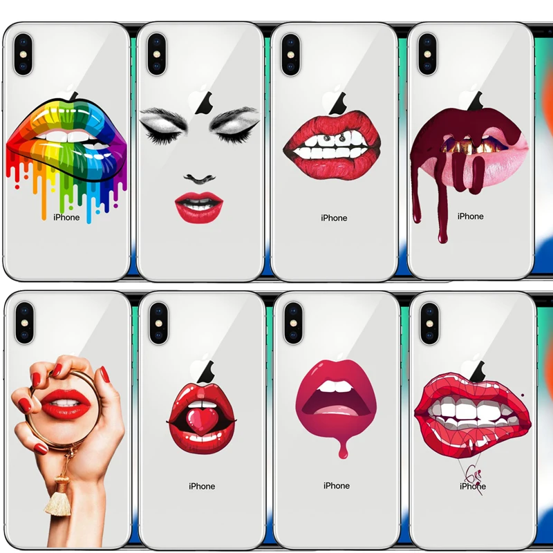 Kylie Jenner губная помада макияж сексуальный чехол для телефона жесткий iphone 6 6S 7 8 Plus 5S