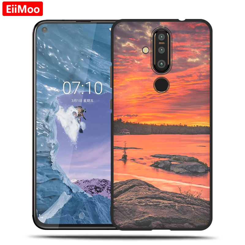 Силиконовые чехлы EiiMoo для телефонов Nokia X71 2019 модный матовый мягкий чехол из ТПУ 8 1