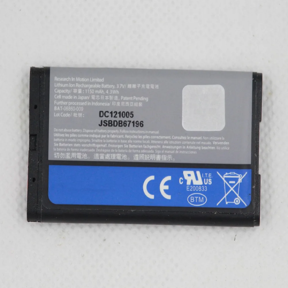 10 шт./лот C-S2 телефон батарея для Blackberry Curve 9300 8300 8310 8320 8330 8520 8530 8700 внутренний карман