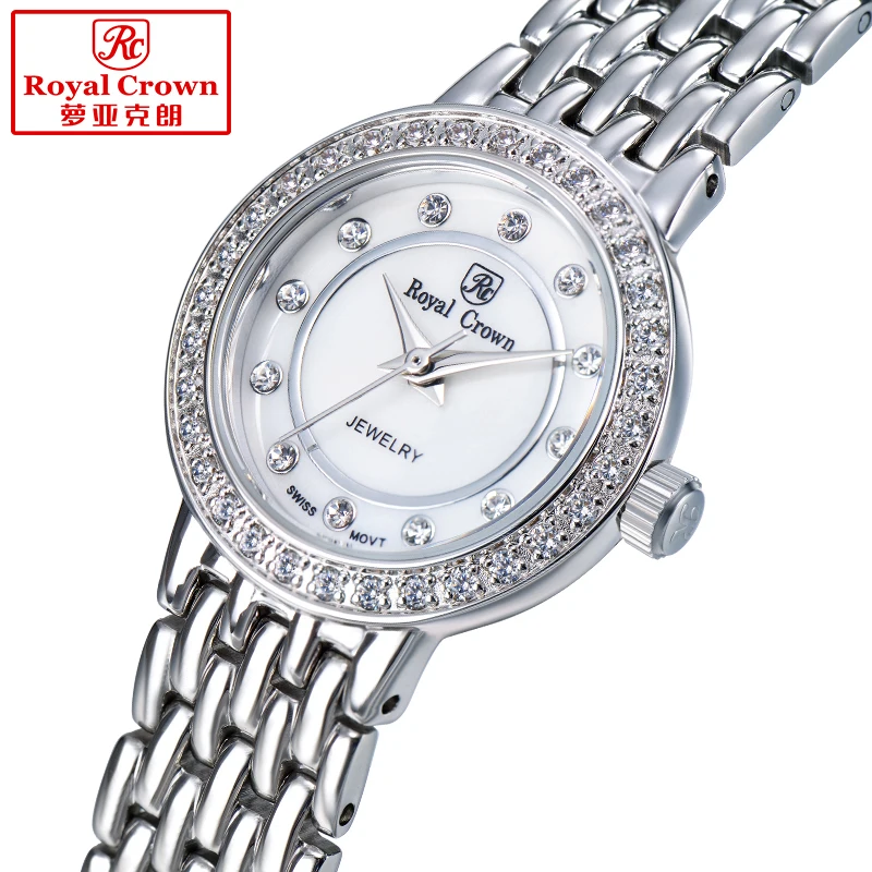 Женские часы с жемчугом из нержавеющей стали браслет стразы подарок для девочки