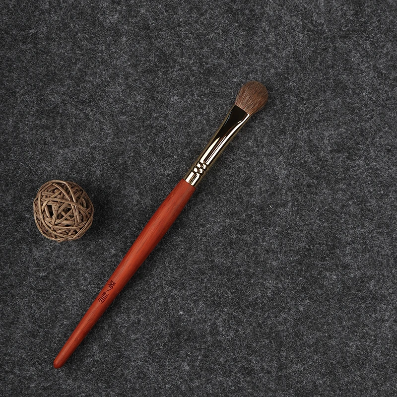 X014 Профессиональная ручная работа кисти для макияжа чрезвычайно мягкий рыжей