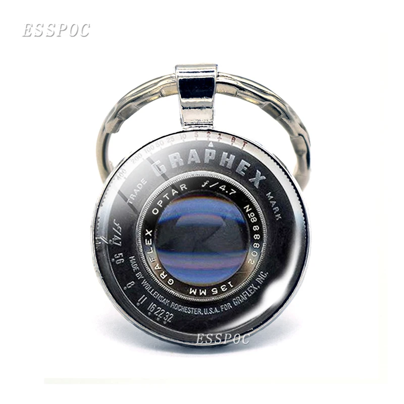 Винтажный брелок для ключей с объективом камеры модный подвеской фотокамеры