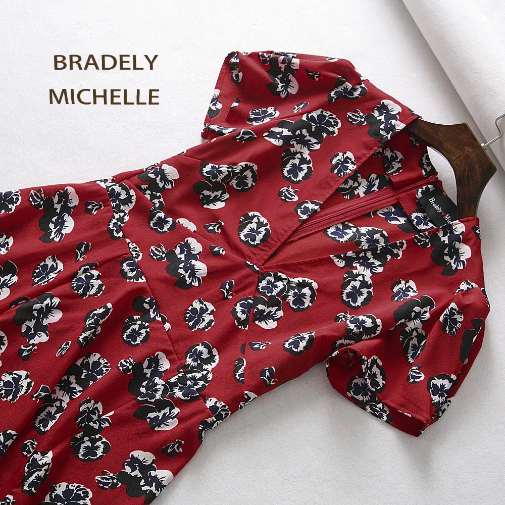 BRADELY MICHELLE, Летнее мини платье, сексуальное, v-образный вырез, короткий рукав, с принтом, платья для женщин на молнии