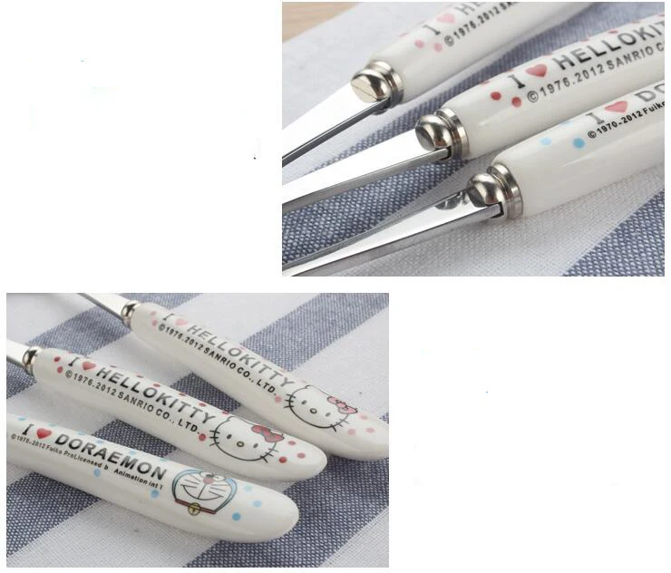 4 в 1 набор керамической посуды из нержавеющей стали с рисунком дораэмона | Дом и