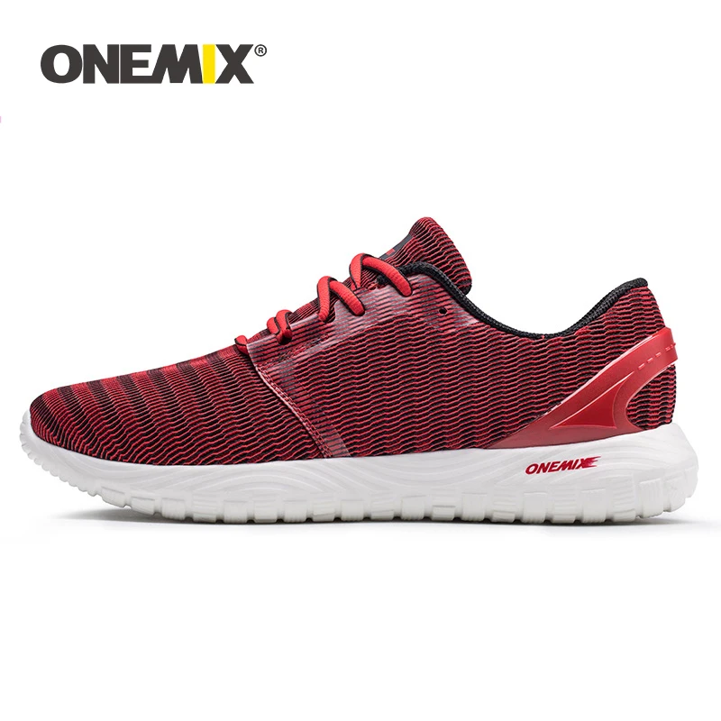 ONEMIX Men's Running Shoes Cool Sneakers Deodorant Insole Soft Comfortable Sneakers For Outdoor Running Super Lightweight Shoes