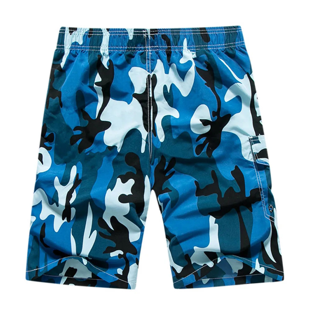 CHAMSGEND Shorts Camouflage Printing Trunks Board Pants Quick Drying Men's Swimwear Surfing Elastic Waist Beach Shorts 39.JAN.25