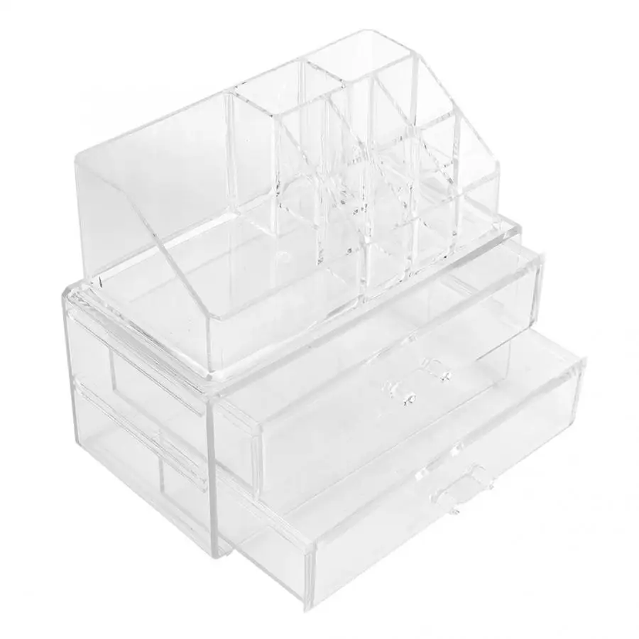 portable Transparent Cosmetic Storage Case Drawer Type Lip stick Toner Lotion Holder Display Stand Makeup Container Organizer | Красота и
