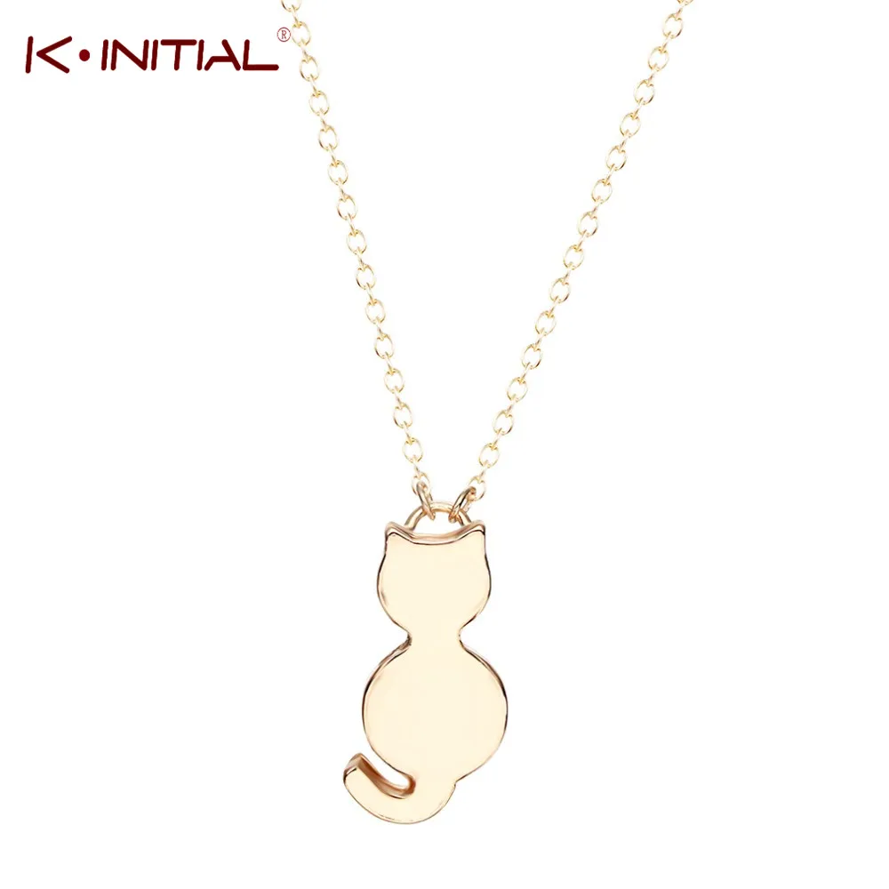 Kinitial 10pcs Statement Cat Pendant Necklace Charms Tiny Animal Kitty Necklaces Jewelry for women Lady Chain Bijoux | Украшения и