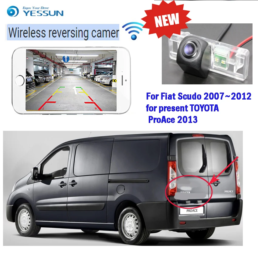 YESSUN Автомобильная hd Беспроводная камера заднего вида для Fiat Scudo 2007 ~ 2012 подарка