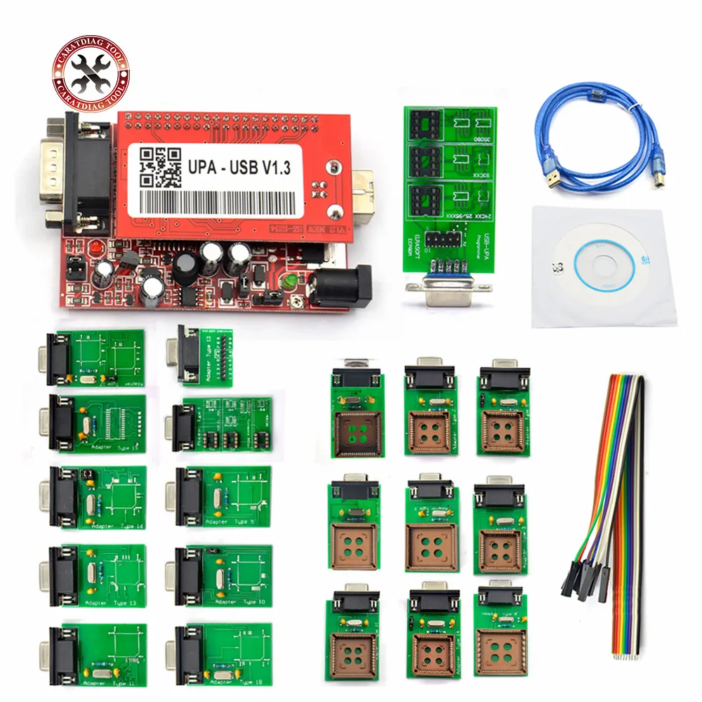 Лучшее качество Оригинал UPA USB программист с полным Адаптеры upa usb v1.3 Авто Ecu