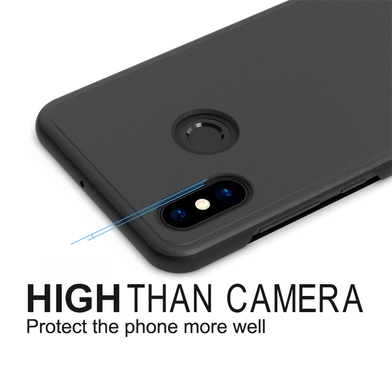 Зеркальный чехол для XiaoMi Redmi Note 7 откидной кожаный подставка PocoPhone F1 Mi 8 SE A1 A2 Lite RedMi 5
