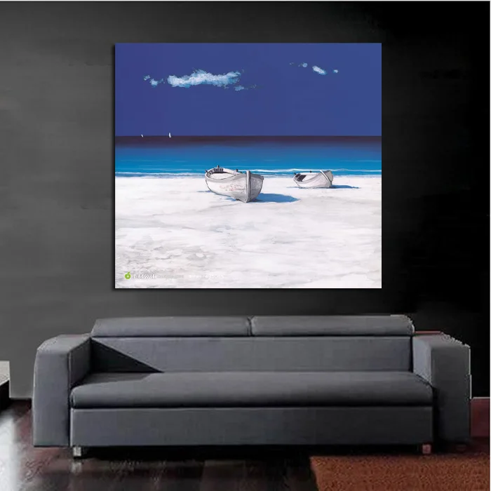 Ручная роспись домашний декор искусство сумасшедшее голубое небо картина маслом