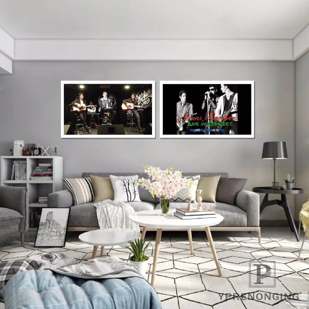 Пользовательские Jonas Brothers плакат искусство домашний декор холст печать из шелковой ткани с принтом плакат стены без рамки 180314@ 18
