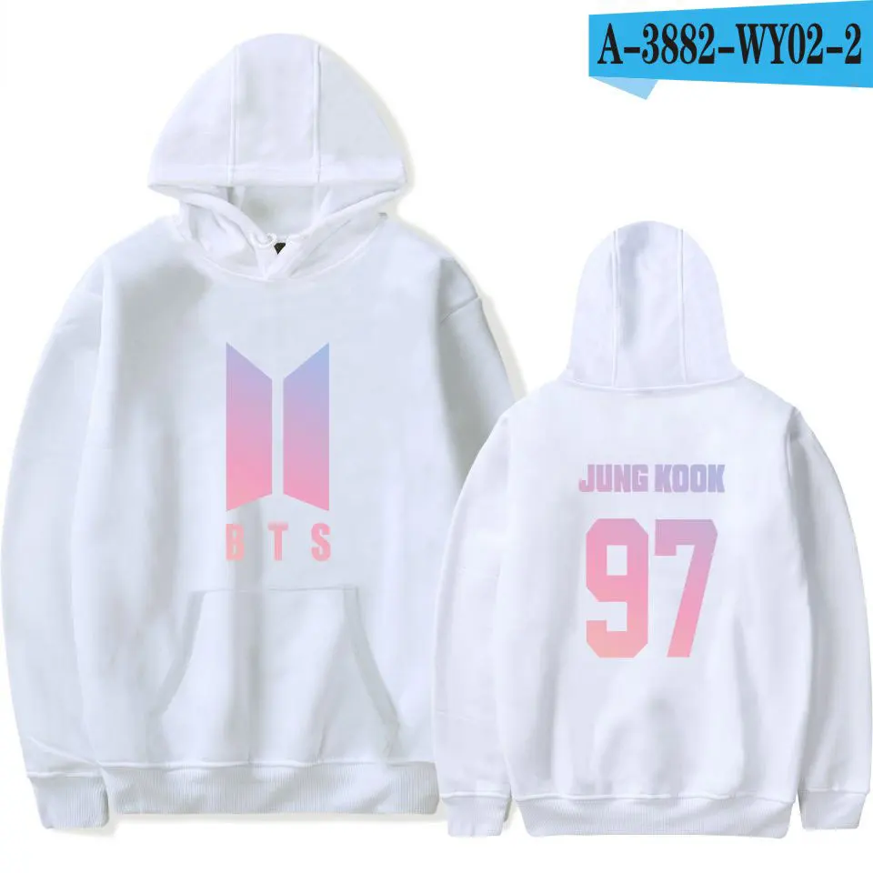 2019 Горячие BTS Толстовка Harajuku для женщин Love Yourself Bts свитшот с принтом Bangtan обувь