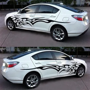 Наклейки для автомобиля, автомобиля, огня, мотоцикла, наклейки для всего тела, Декоративные Чехлы, защитные наклейки для автомобиля, аксессуары для стайлинга автомобилей, 2 шт.