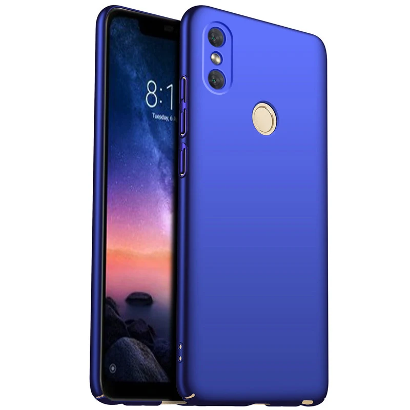 For Xiaomi Redmi Note 6 Pro Case Hard Pc Soild Color Back Cover Mofi Black Red Blue Note6 |