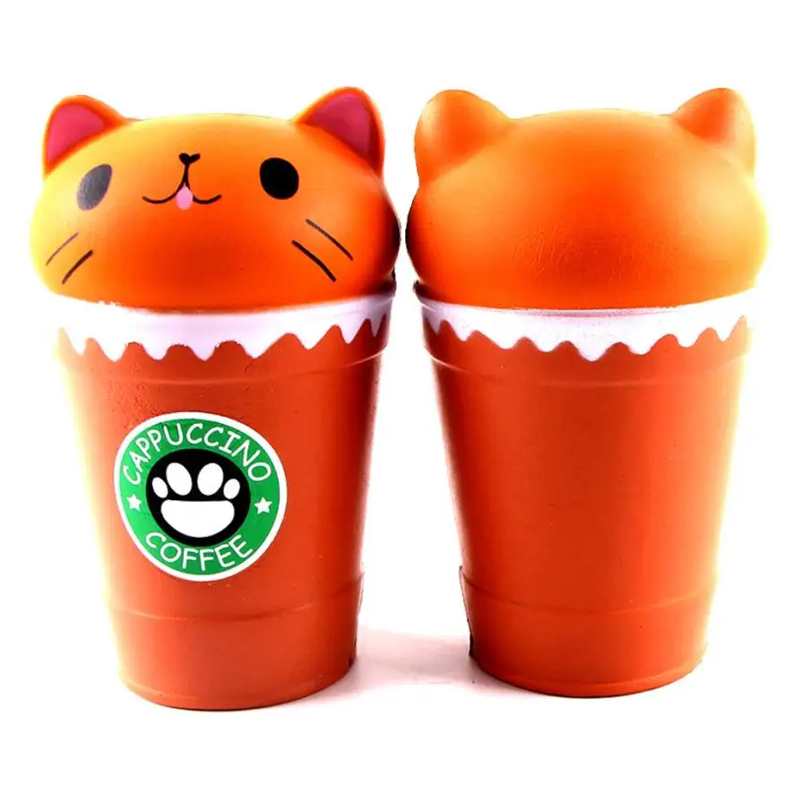 Симпатичная чашка-кошка для капучино cute14 см мягкая медленно восстанавливающая