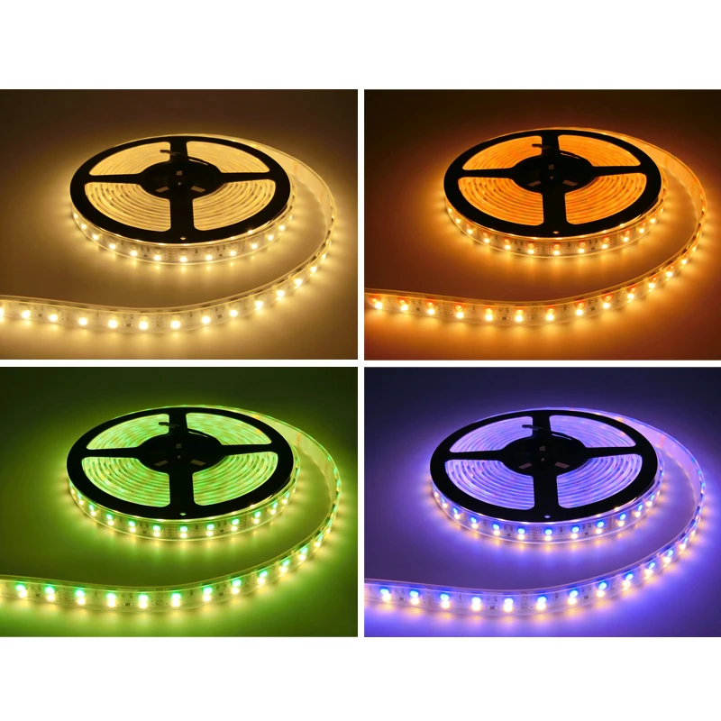 5050 RGB Светодиодные ленты Водонепроницаемый 5 м 120 светодиодный RGBW4in1 DC 12 V RGBW 96 Светодиодный s RGBWW белый/теплый белый светодиодный свет гибкие полосы