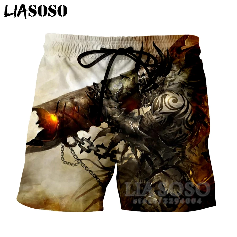 LIASOSO 2019 новые мужские s одежда 3d принт Лето аниме Шорты Унисекс уличная хип хоп