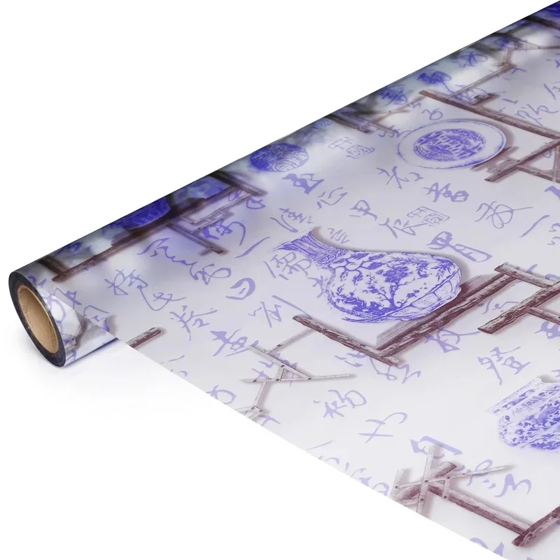 Chinese style Stained glass stickers Frosted decorative film Self-adhesive Window Home Decor kitchen Tea room 45/60*500cm | Дом и сад