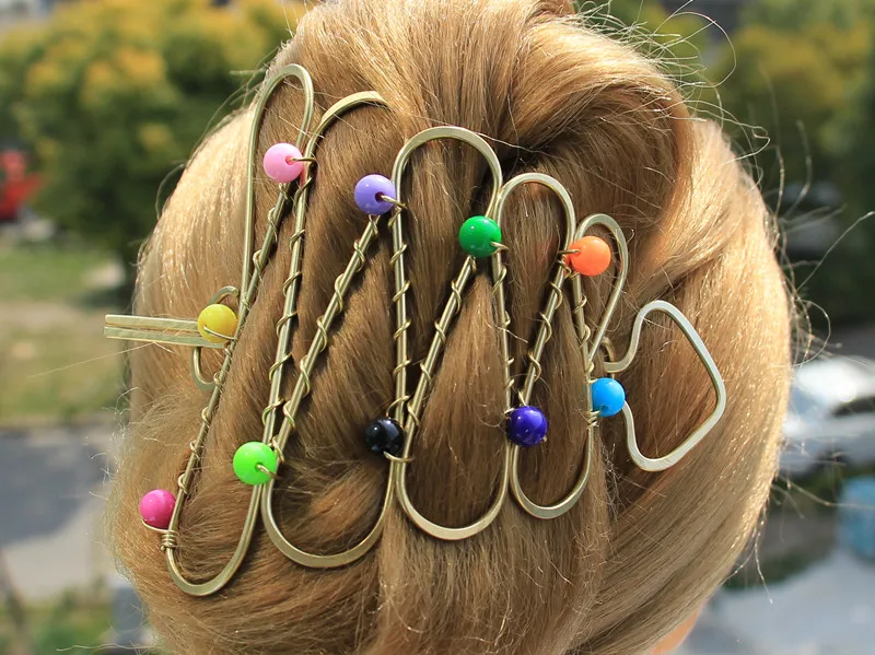 2019 Новое поступление Рождественская елка форме Латунь Pin волос с палкой Boho