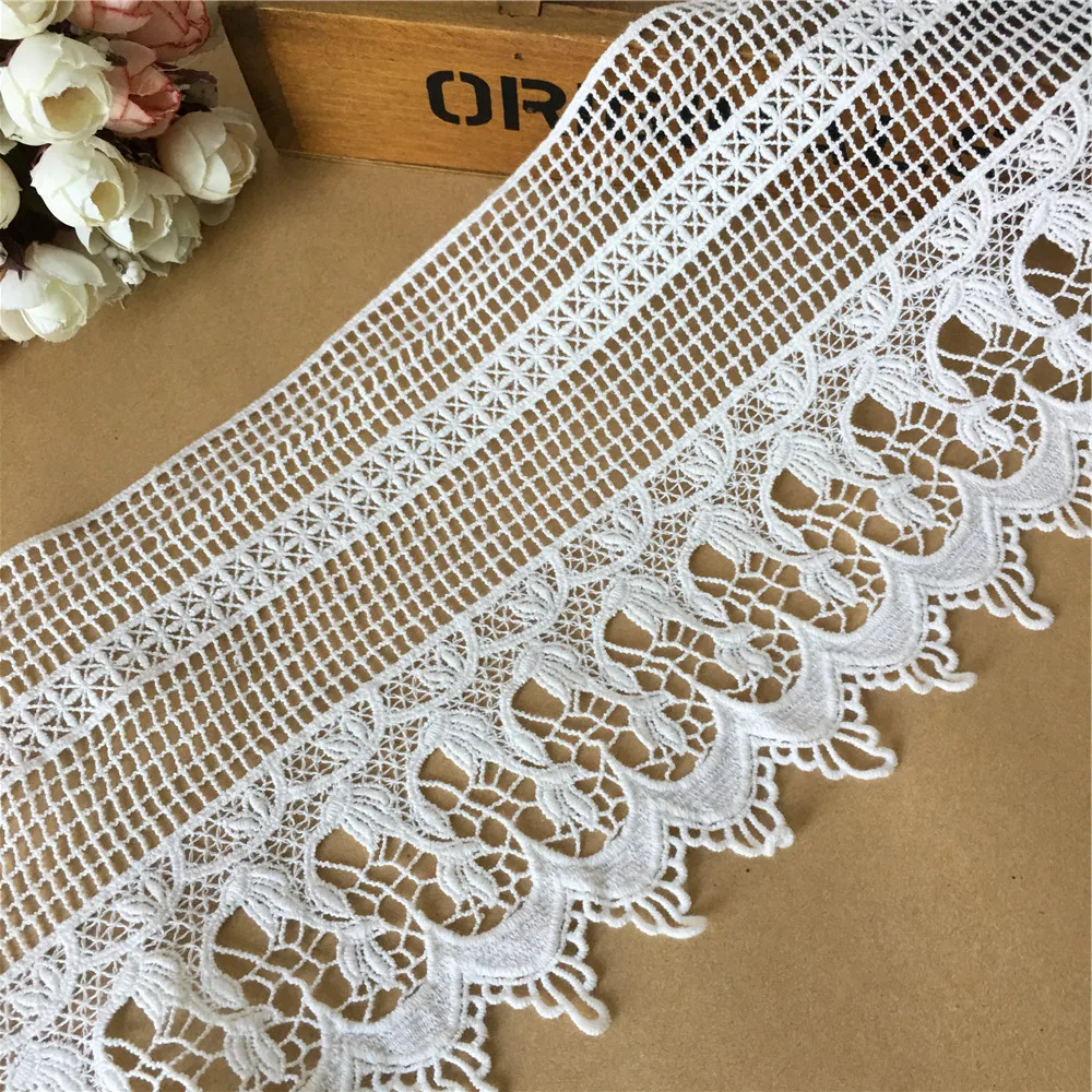 

4 Yards Crochet Knit Cotton Lace Trim Fabric Ribbon For DIY Clothing Sewing Handmade Patchwork Craft Accessories Free Shipping