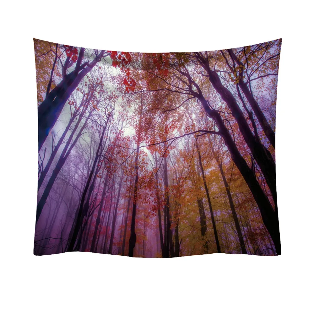 Модный гобелен с зелеными листьями свежий стиль декоративный коврик для йоги