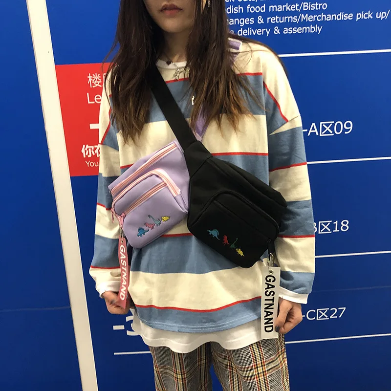 Модная сумка Harajuku Jude, модная женская нагрудная сумка, Повседневная сумка с вышивкой через плечо, брендовая поясная сумка в стиле хип-хоп
