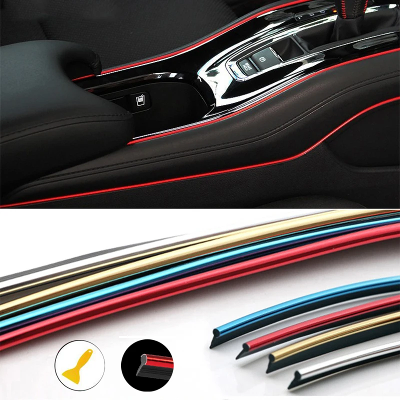 Car Door Edge Dashboard Air Vent Steering-wheel Decoration For Peugeot 307 206 308 407 207 3008 406 208 508 301 2008 408 5008