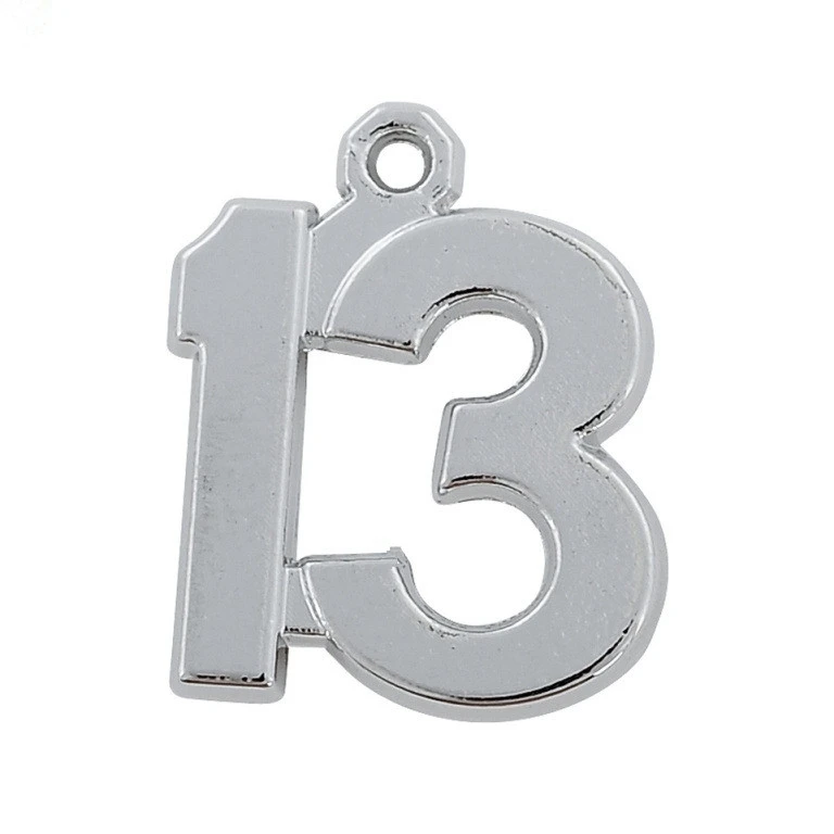 CCOR Новый кулон из сплава с 13 цифрами брелок для ключей ювелирные аксессуары 20 шт