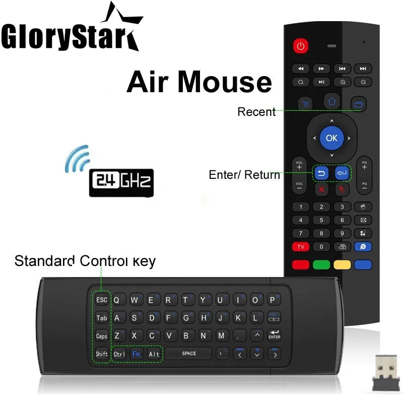 Мини-Клавиатура Fly Air Mouse беспроводная с микрофоном и пультом ДУ | Электроника
