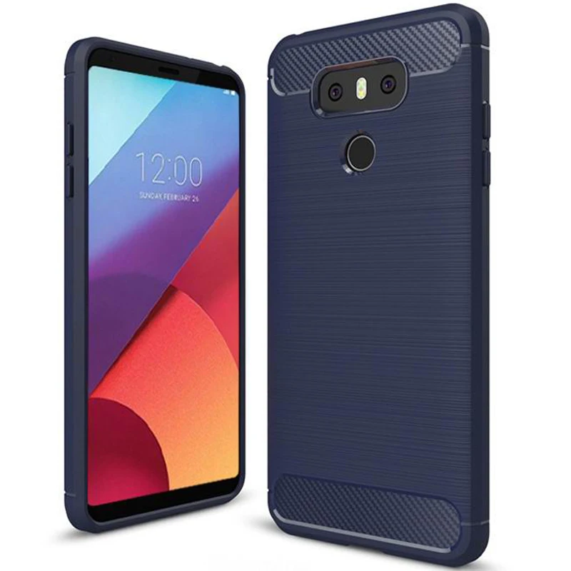 360 всего тела защитный для LG G6 случае Роскошные углеродного волокна текстуры