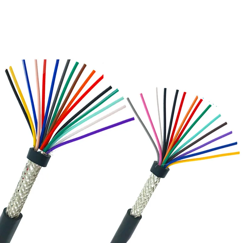 5 метров 26AWG 24AWG 10/12/14/16/20 ядер экранированный кабель Чистая медь RVVP управления UL2547
