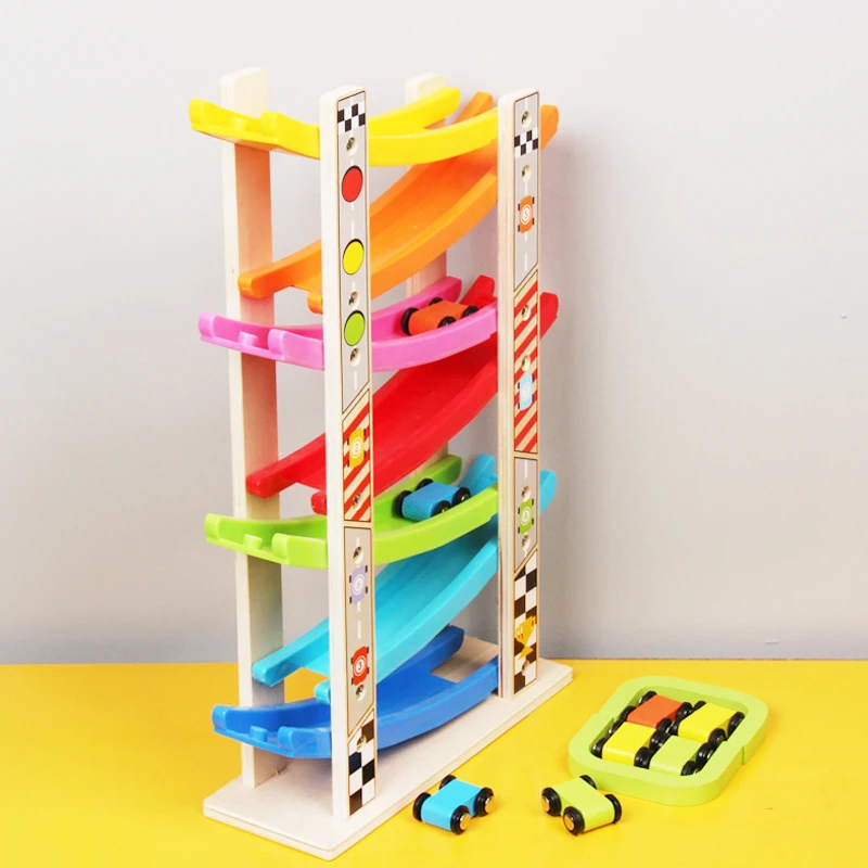 Деревянная 7 уровневая рампа гоночная трасса Автомобильная Рампа Гоночная