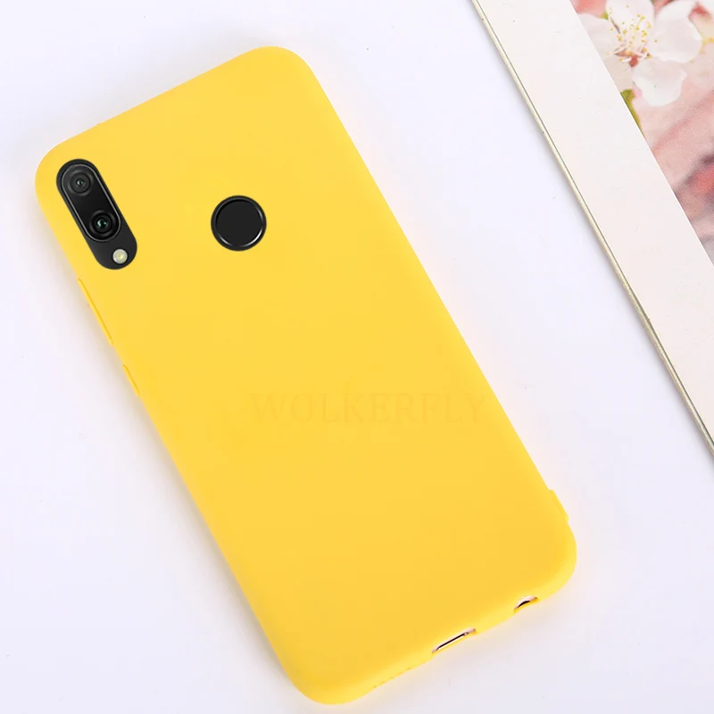 2 Твердые Цвет силиконовый чехол для huawei Y7 Pro Y9 Prime Y6 Y5 P Smart Z P30 Lite P20 Pro Nova5 Honor 20 10i 20i 8A 8C 8X крышка - Цвет: 2