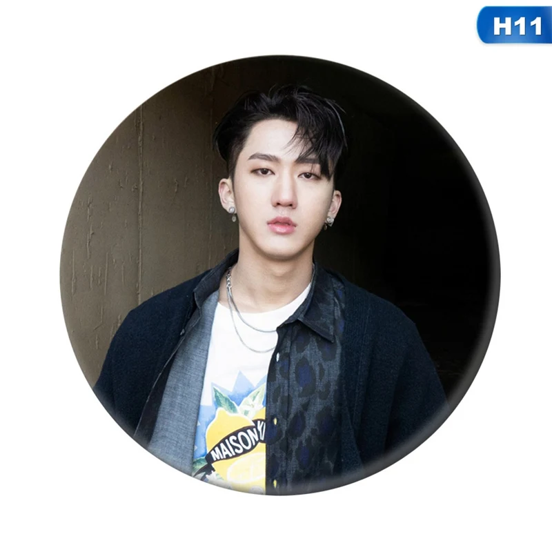 11 Новая Мода Kpop, Детский круглый значок для сумки, шляпы, одежды, модные нагрудные булавки, брошь Bang Chan Lee Felix - Окраска металла: 11