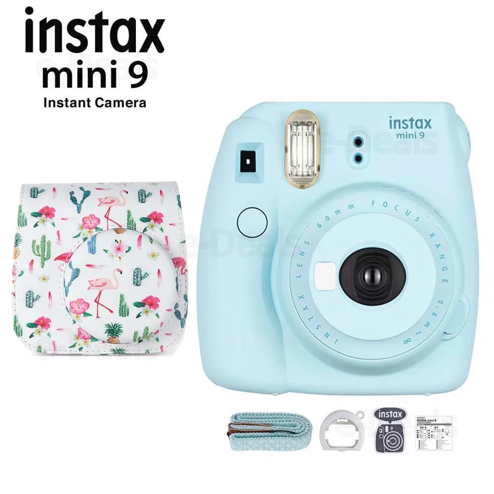Fujifilm Instax Mini 9 мгновенная пленка для камеры светло голубой + качественный мягкий