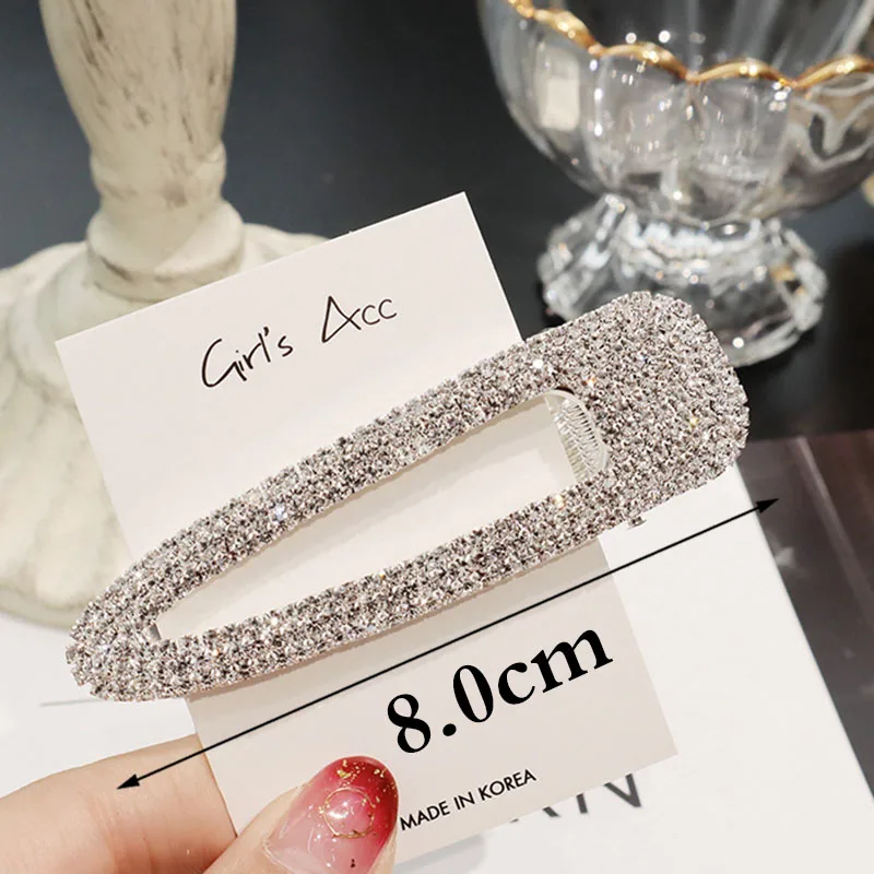 three row 8cm silver Шикарные заколки для волос с кристаллами золотого и серебряного цвета, ювелирные изделия для волос, стразы заколки невидимки для волос, заколка, инструменты для укладки, аксессуары - Окраска металла: three row 8cm silver