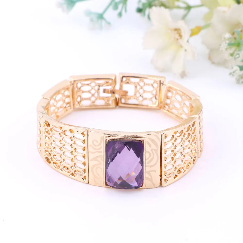 Модные нигерийские Свадебные комплекты ювелирных украшений золотого цвета с